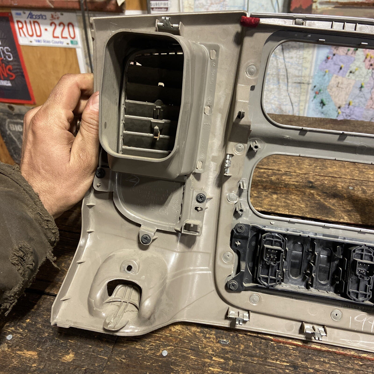 2003 2004 2005 DODGE RAM LARAMIE TAN CONTROL CENTER CONSOLE BEZEL