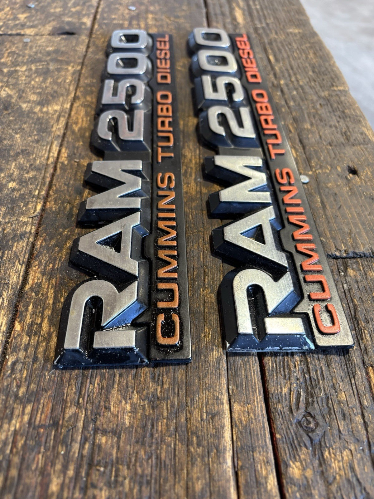 1994 1995 1996 1997 DODGE RAM 2500 12V CUMMINS TURBO DIESEL EMBLEM SET DECALS