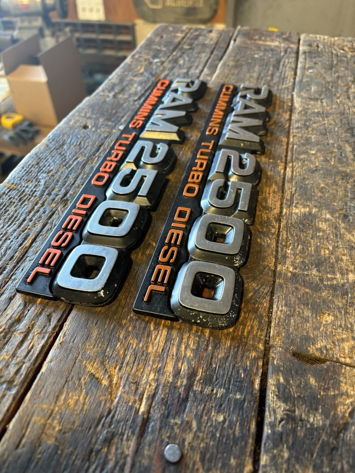 1994 1995 1996 1997 DODGE RAM 2500 12V CUMMINS TURBO DIESEL EMBLEM SET DECALS