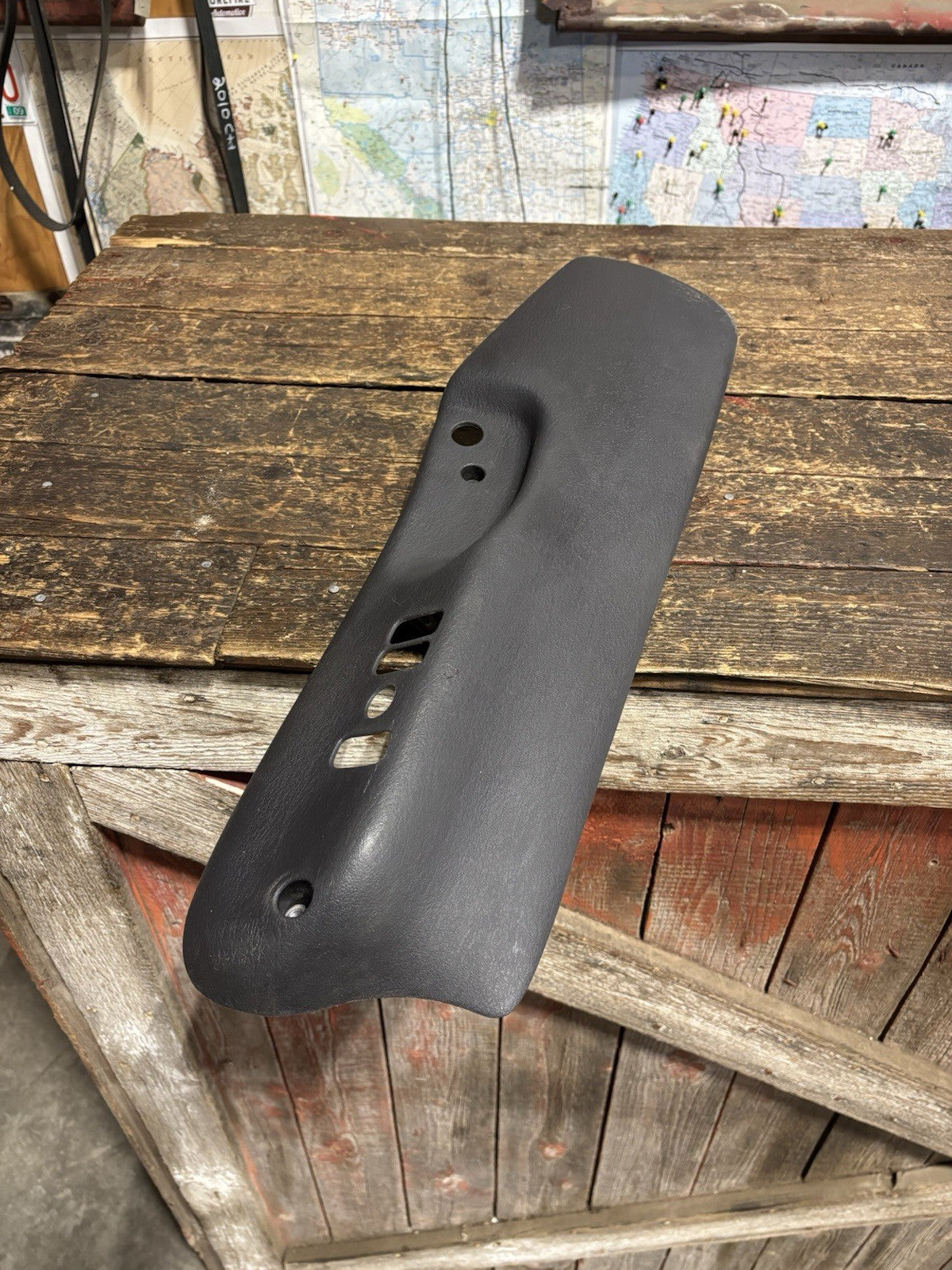 1998-2002 DODGE RAM 2500 3500 DRIVER SEAT SIDE PLASTIC PANEL DARK GREY 807407AD
