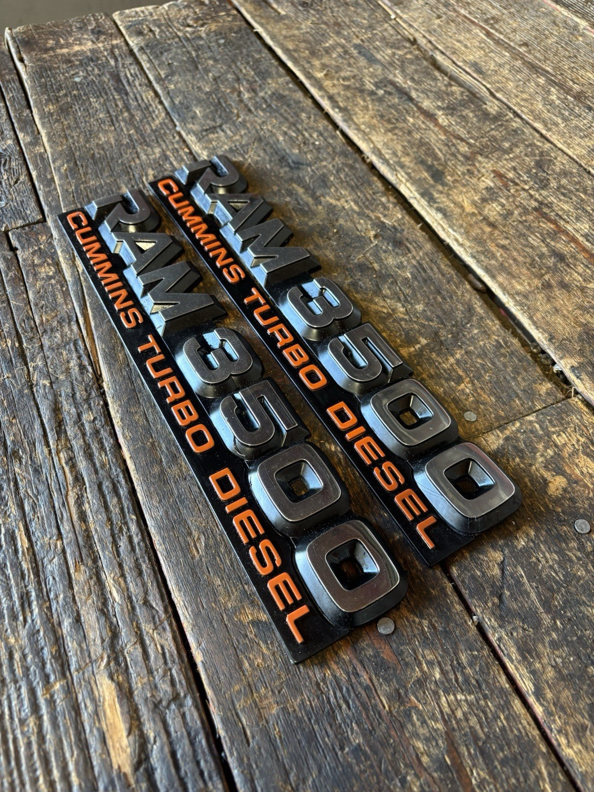 OEM 1994-1998 DODGE RAM 3500 5.9L 12V CUMMINS DOOR EMBLEMS DECALS