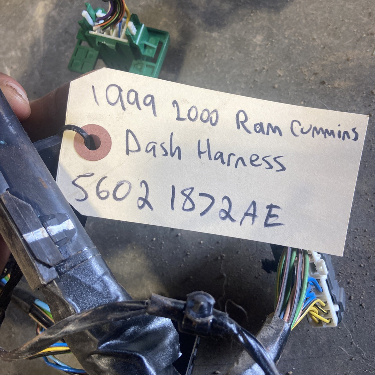 1999 2000 DODGE RAM 2500 3500 CUMMINS DASH WIRING HARNESS 56021872AE