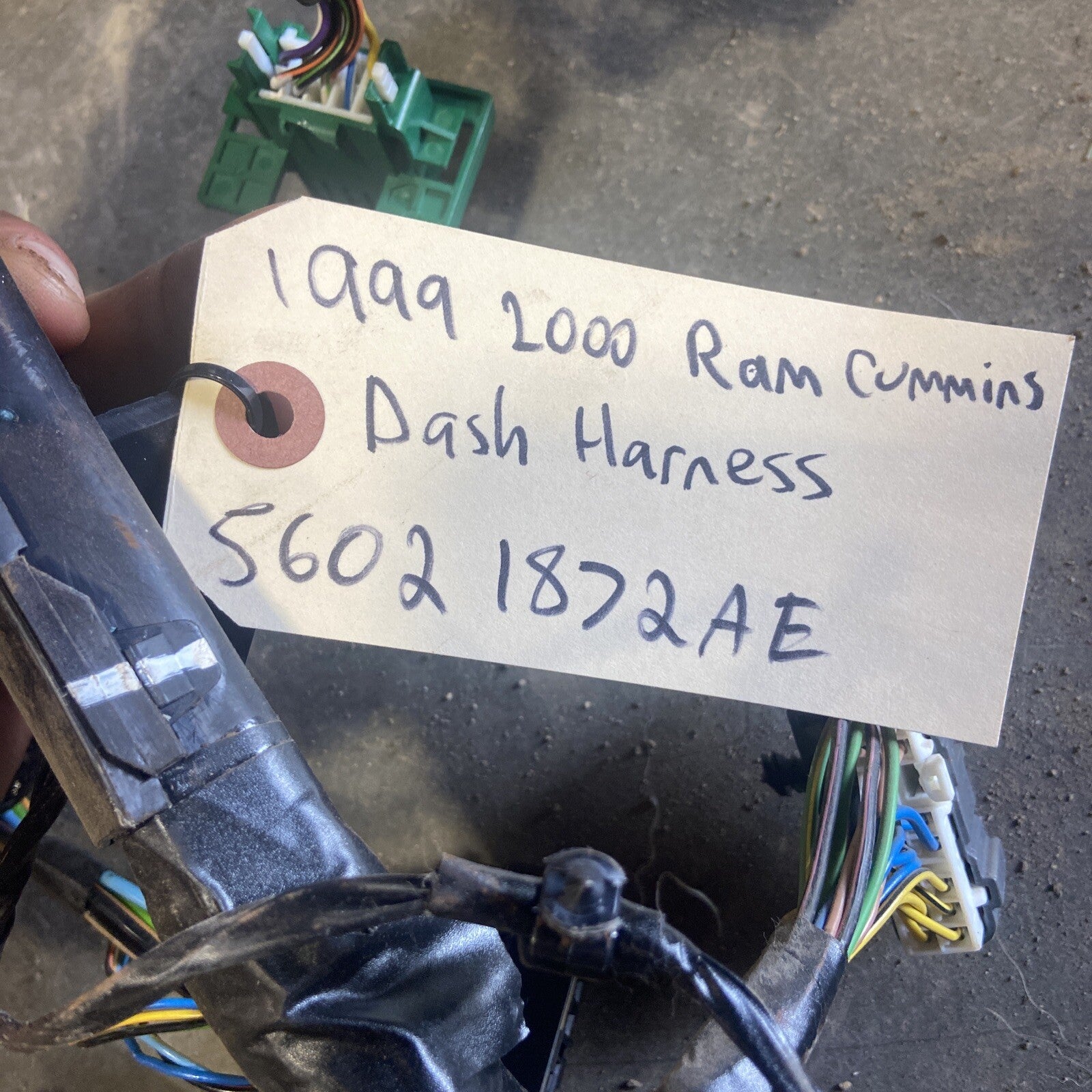 1999 2000 DODGE RAM 2500 3500 CUMMINS DASH WIRING HARNESS 56021872AE