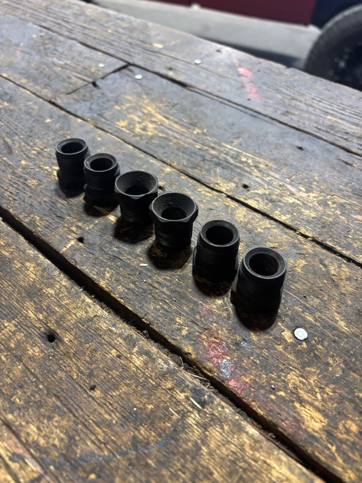 OEM SET OF INJECTOR HOLD DOWN NUTS 1989-1991  Non Ic 5.9L 12V DODGE RAM CUMMINS