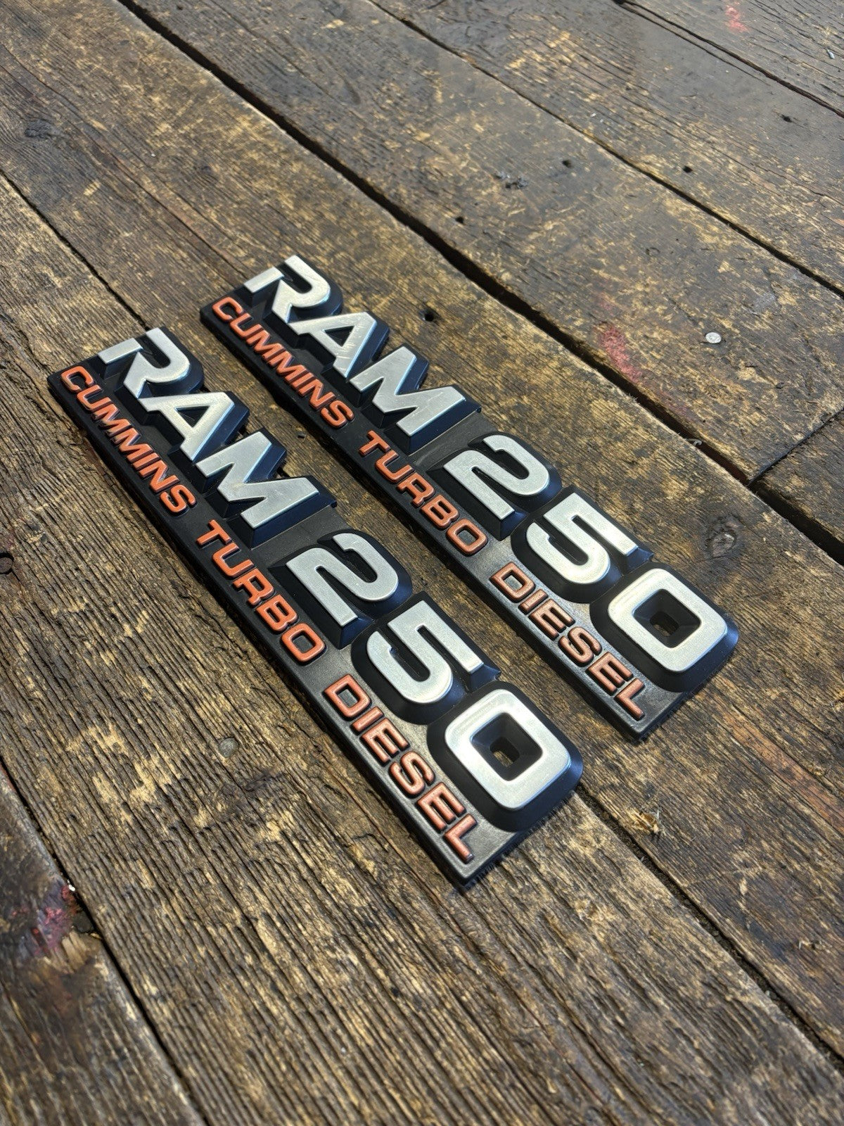 1989 - 1993 DODGE RAM 250 EMBLEMS DECALS FENDER BADGES SET