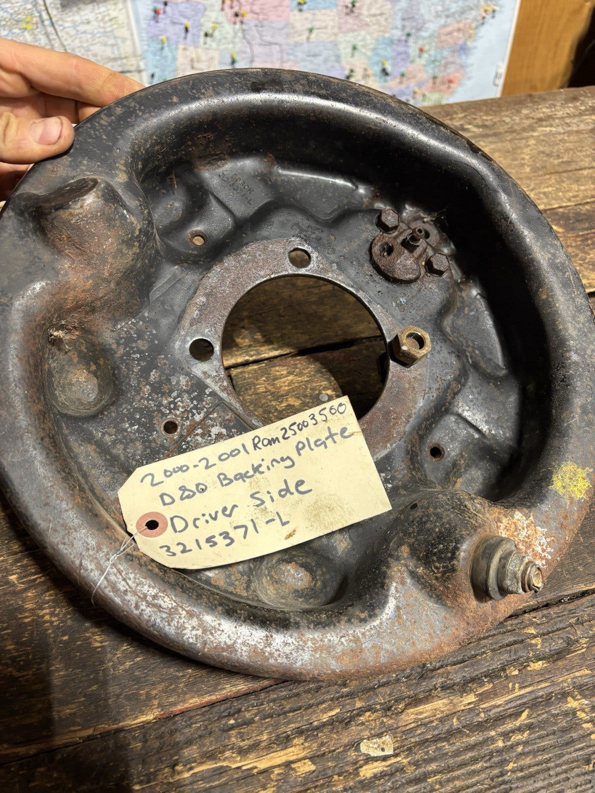 2000 2001 DODGE RAM 2500 Or 3500 DANA 80 DRIVER SIDE BACKING PLATE 3215371-L