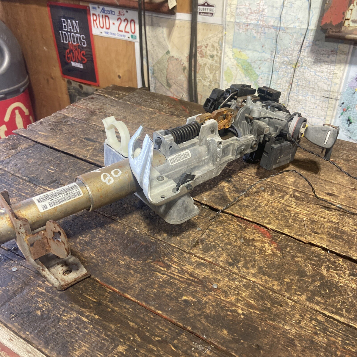 2007 - 2009 DODGE RAM 2500 3500 CUMMINS AUTOMATIC STEERING COLUMN 05057493aa