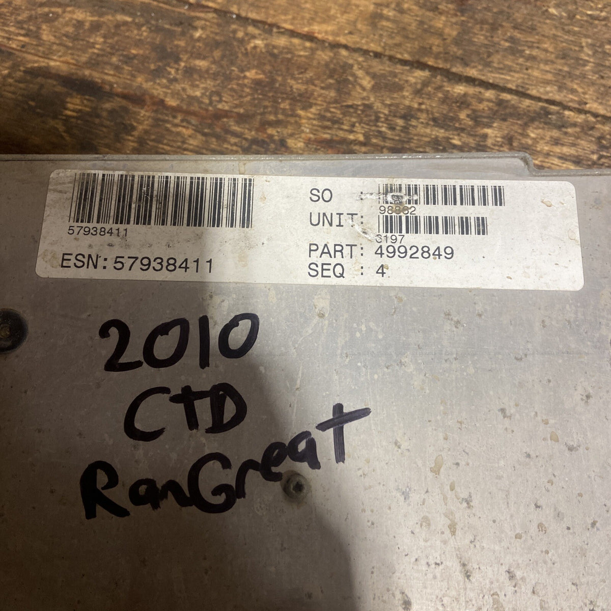 2010 RAM 2500 3500 6.7L CUMMINS AUTO TRANS ECM ENGINE CONTROL MODULE 4992849