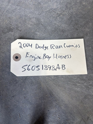 2004 2005 DODGE RAM CUMMINS ENGINE BAY WIRING HARNESS 56051898 Ab
