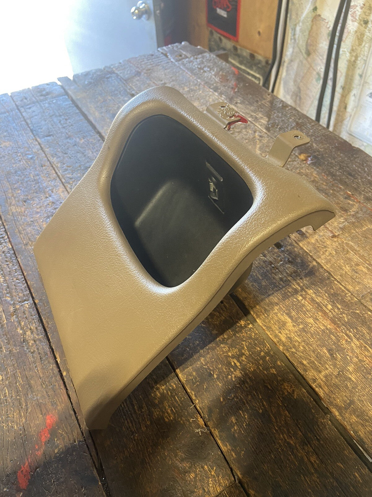 1998-2002 DODGE RAM TAN DASH CUBBY POCKET FOR MANUAL TRUCKS