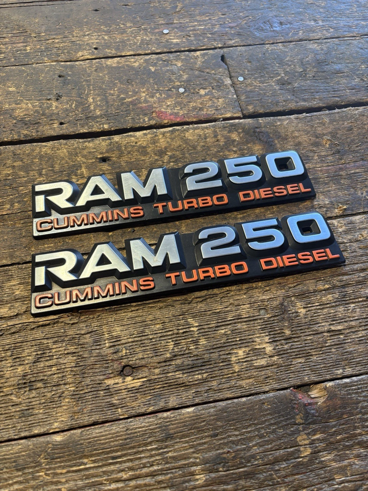 1989 - 1993 DODGE RAM 250 EMBLEMS DECALS FENDER BADGES SET
