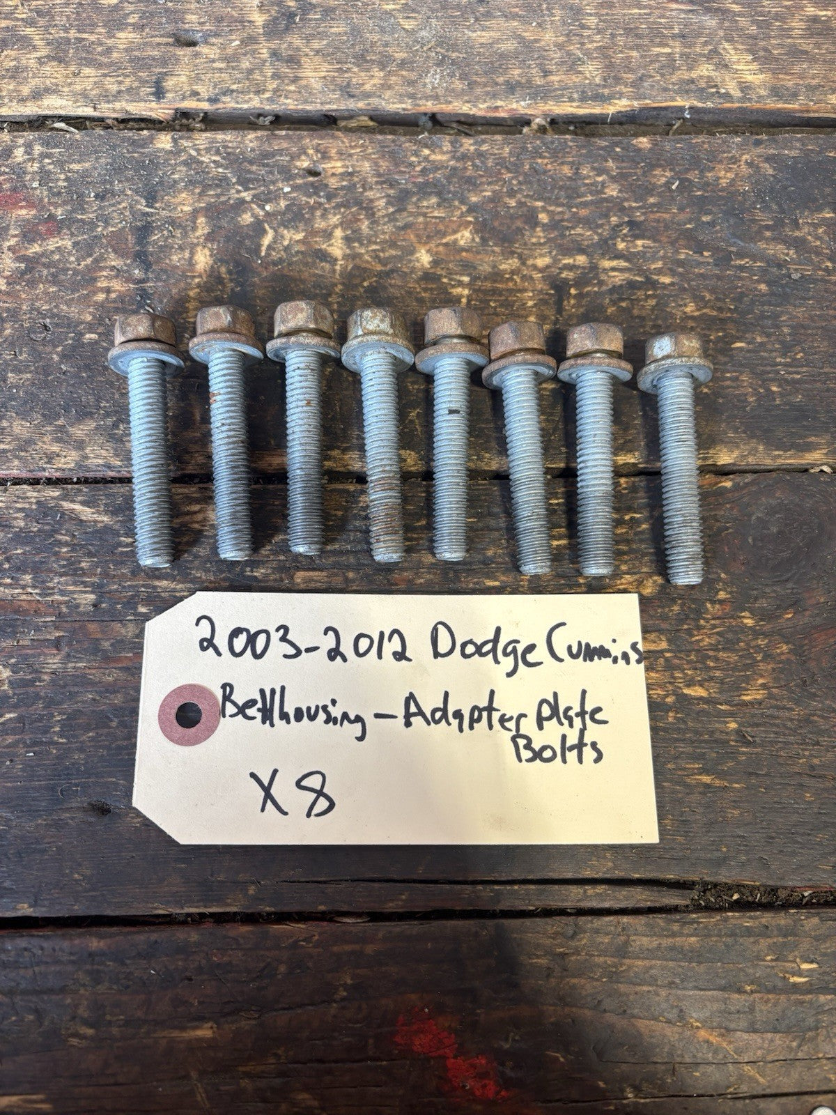 2003 - 2012 DODGE RAM CUMMINS AUTO / MANUAL BELLHOUSING TO ADAPTER PLATE BOLTS