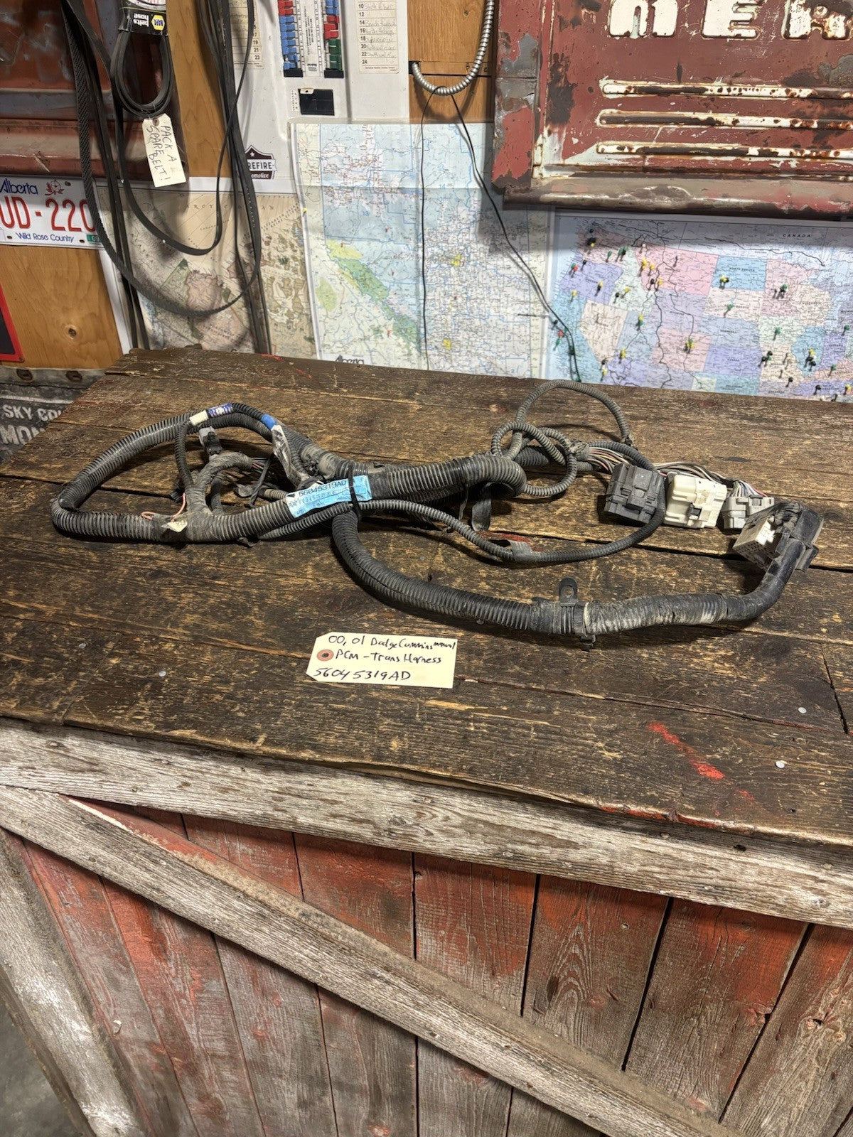 2000 2001 DODGE RAM CUMMINS 5.9 PCM 5/ 6spd TRANSMISSION HARNESS 56045319AD