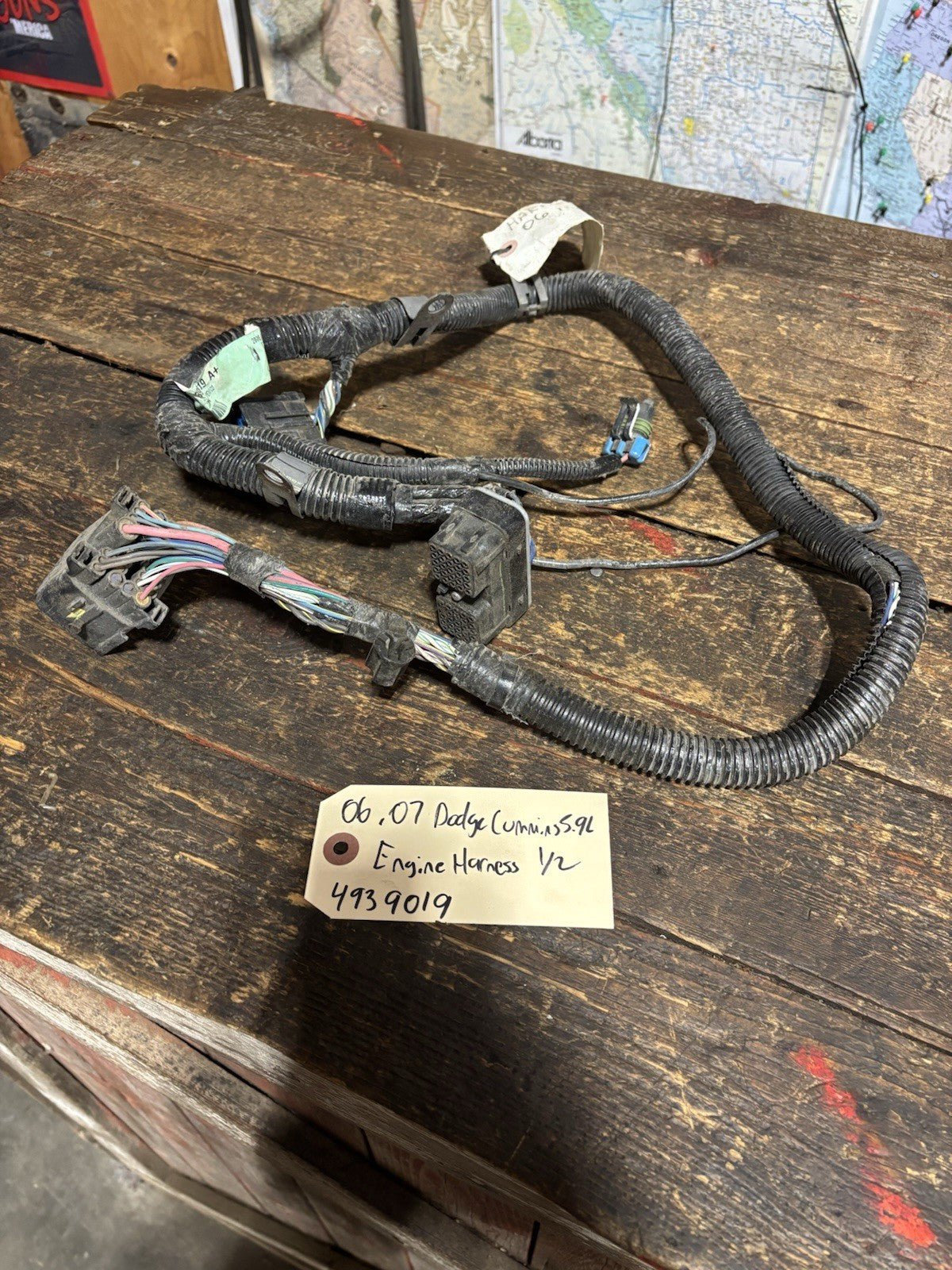 2006 2007 DODGE RAM 5.9L CUMMINS REAR ENGINE WIRING HARNESS 4939019