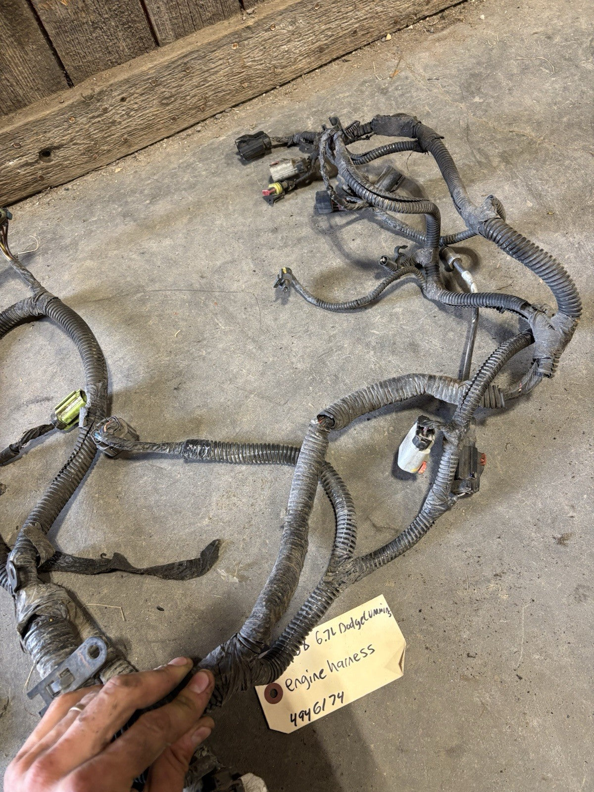 2007 .5 2008 DODGE RAM 6.7L AUTO CUMMINS ENGINE WIRING HARNESS 4946174