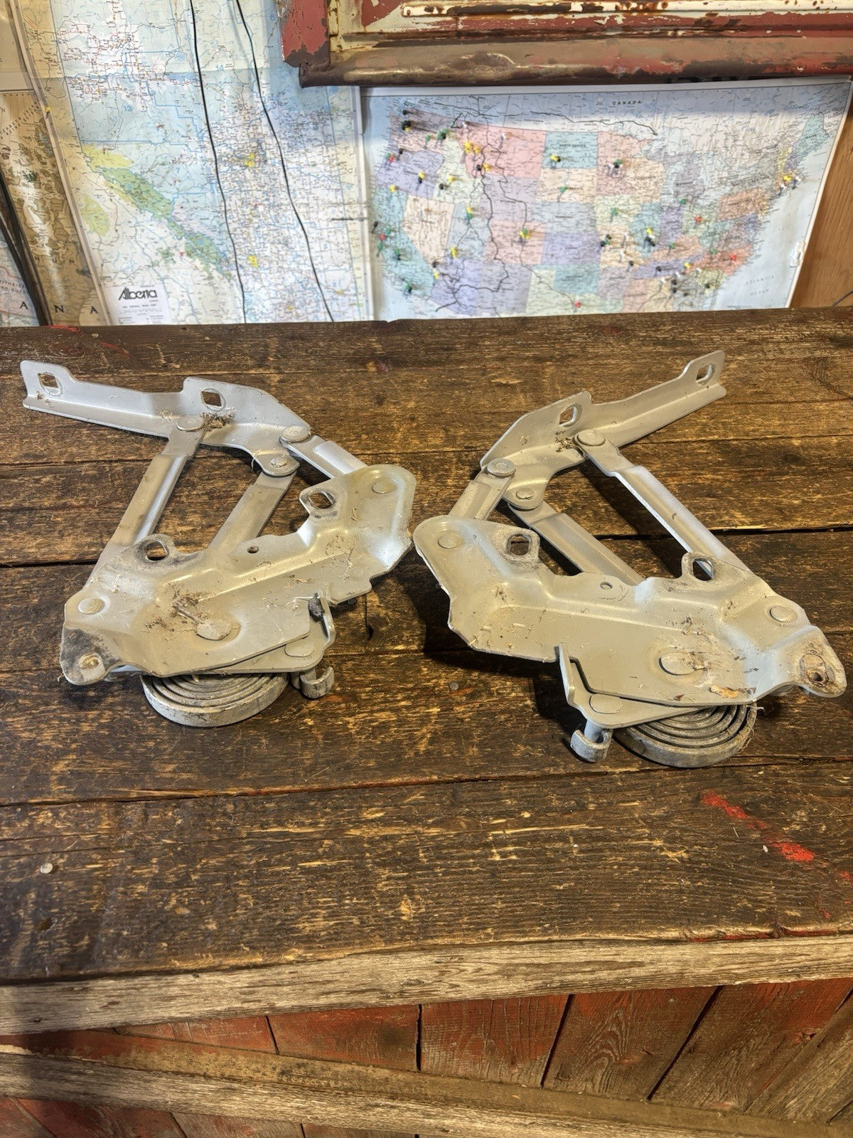 HOOD HINGES 1994-2002 DODGE RAM 1500 2500 3500 TRUCKS 2ND GEN GREY