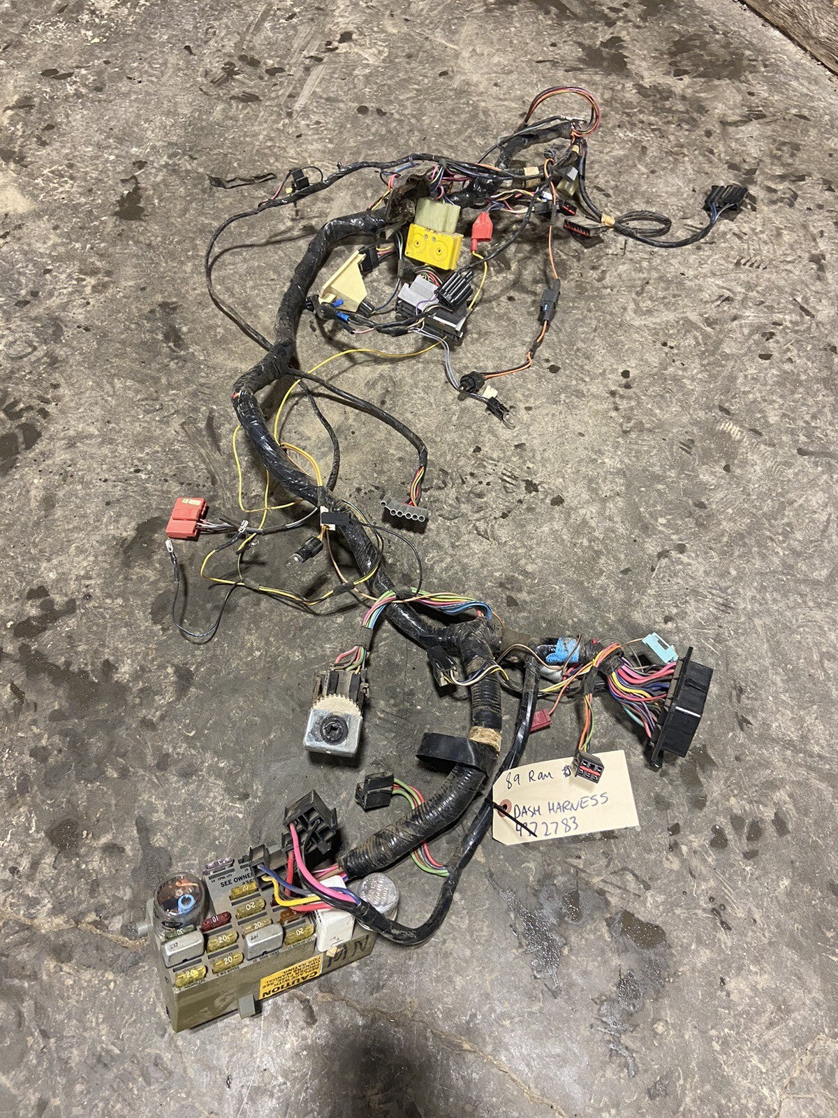 1989 DODGE RAM 250 350 CUMMINS DASH WIRING HARNESS PN 4372783