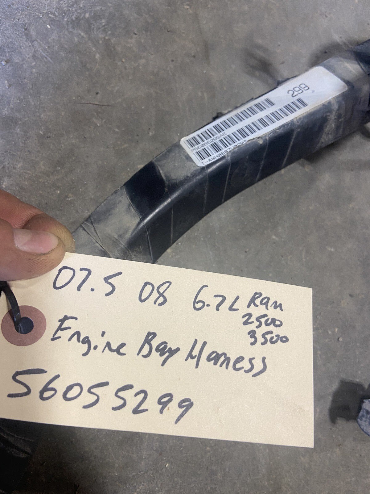 2007 .5 2008 DODGE RAM 2500 3500 6.7L CUMMINS AUTO ENGINE BAY HARNESS 56055299