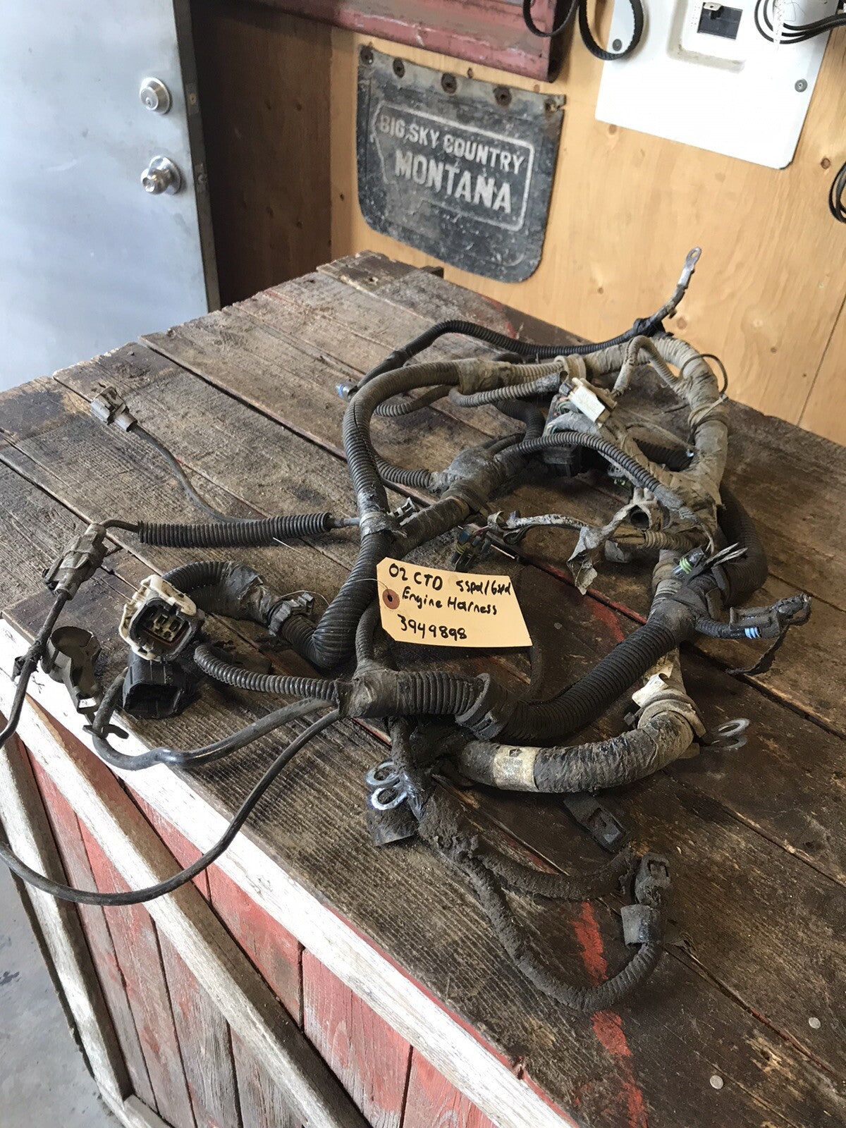 2002 DODGE RAM 2500 3500 CUMMINS MANUAL COMPLETE ENGINE WIRING HARNESS 3949898