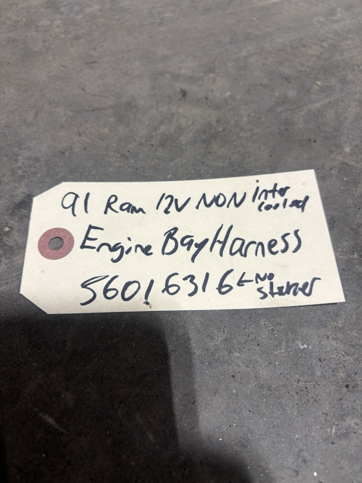 1991 DODGE RAM 250 350 CUMMINS AUTO NON IC NO OD ENGINE BAY HARNESS 56016316