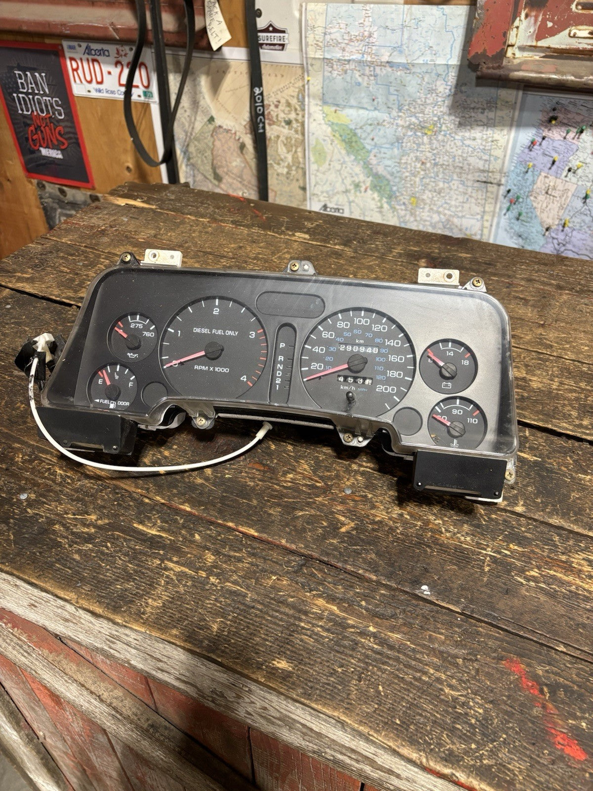 1994 1995 1996 1997 DODGE RAM 2500 3500 DIESEL INSTRUMENT GAUGE CLUSTER 56006845