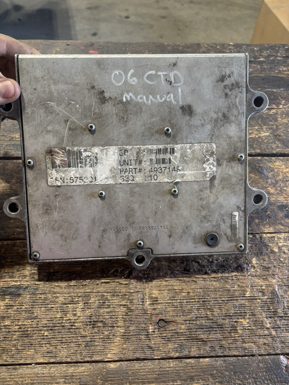 2006 DODGE RAM 2500 3500 CUMMINS 5.9L MANUAL ECM 4937148 Engine Control Module