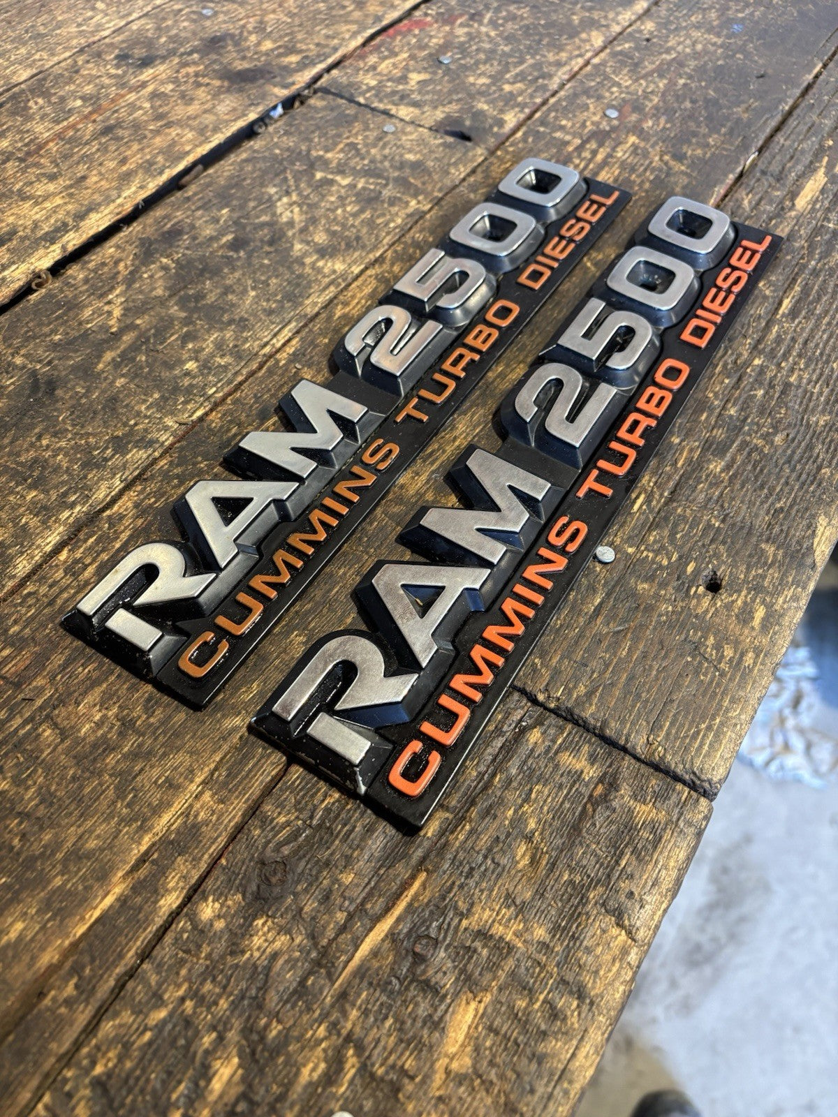 1994 1995 1996 1997 DODGE RAM 2500 12V CUMMINS TURBO DIESEL EMBLEM SET DECALS