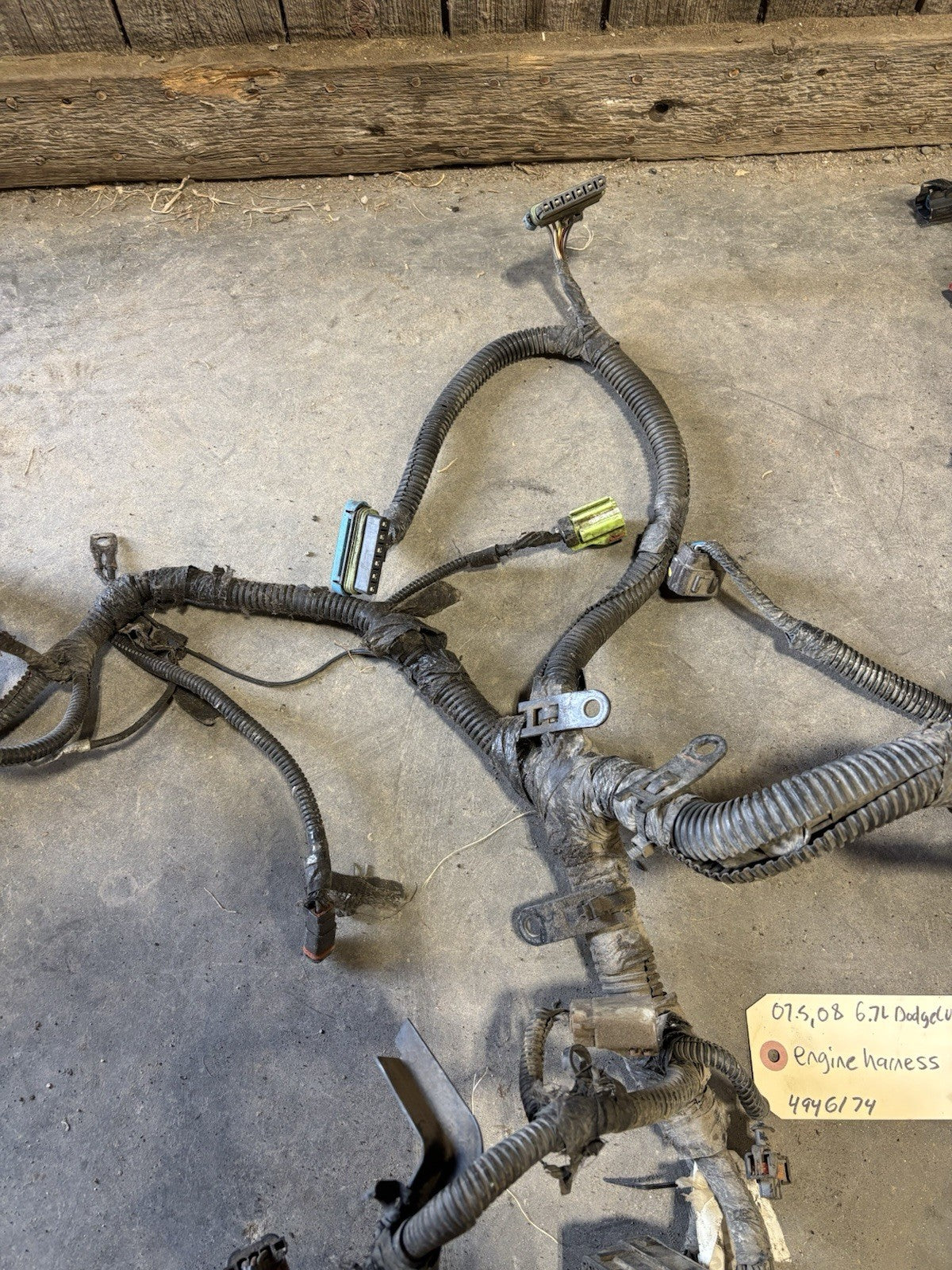 2007 .5 2008 DODGE RAM 6.7L AUTO CUMMINS ENGINE WIRING HARNESS 4946174