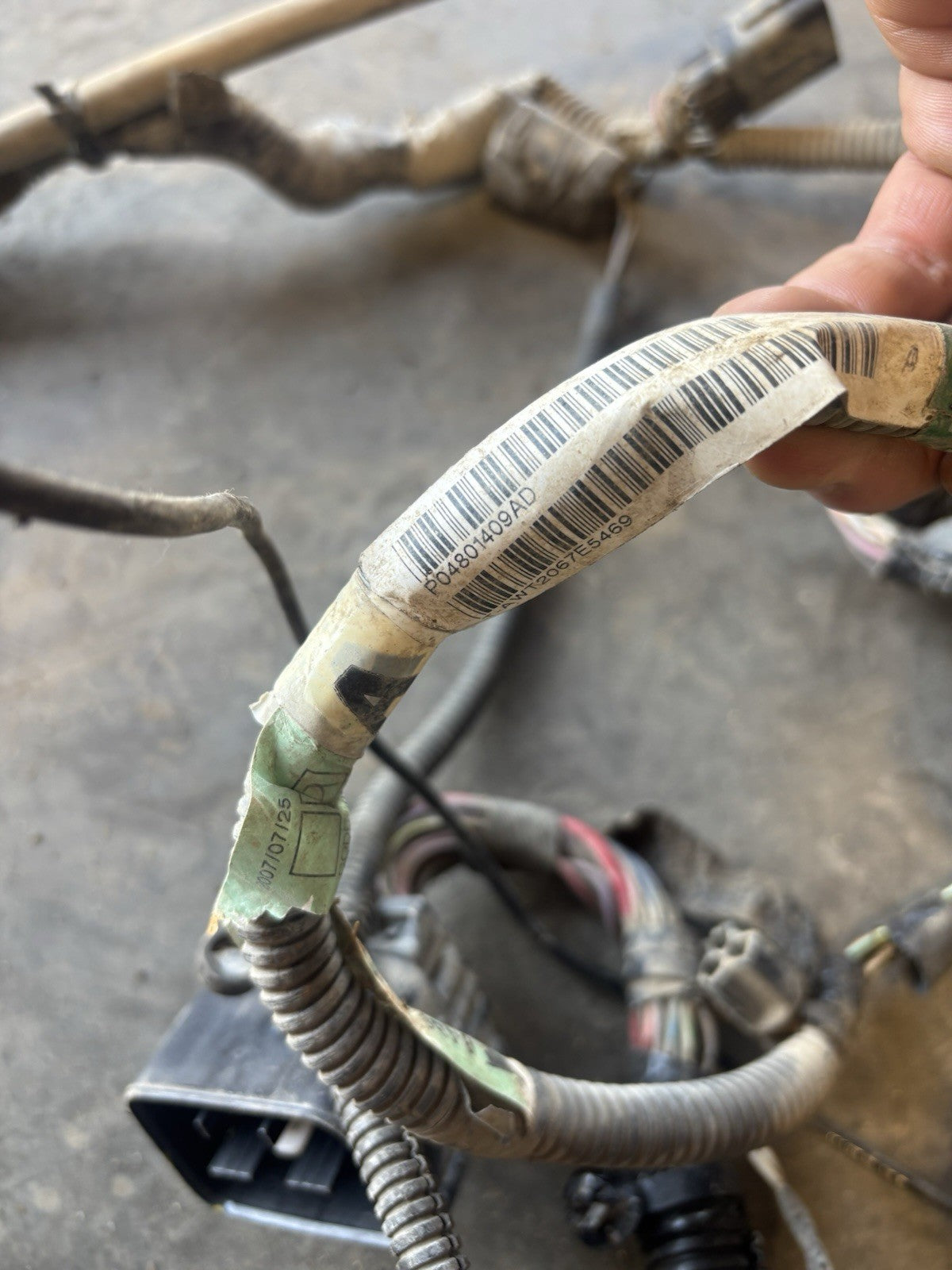 2008 DODGE 6.7L CUMMINS 6SP MANUAL ENGINE TRANS HARNESS 4980107 4946174 04801409