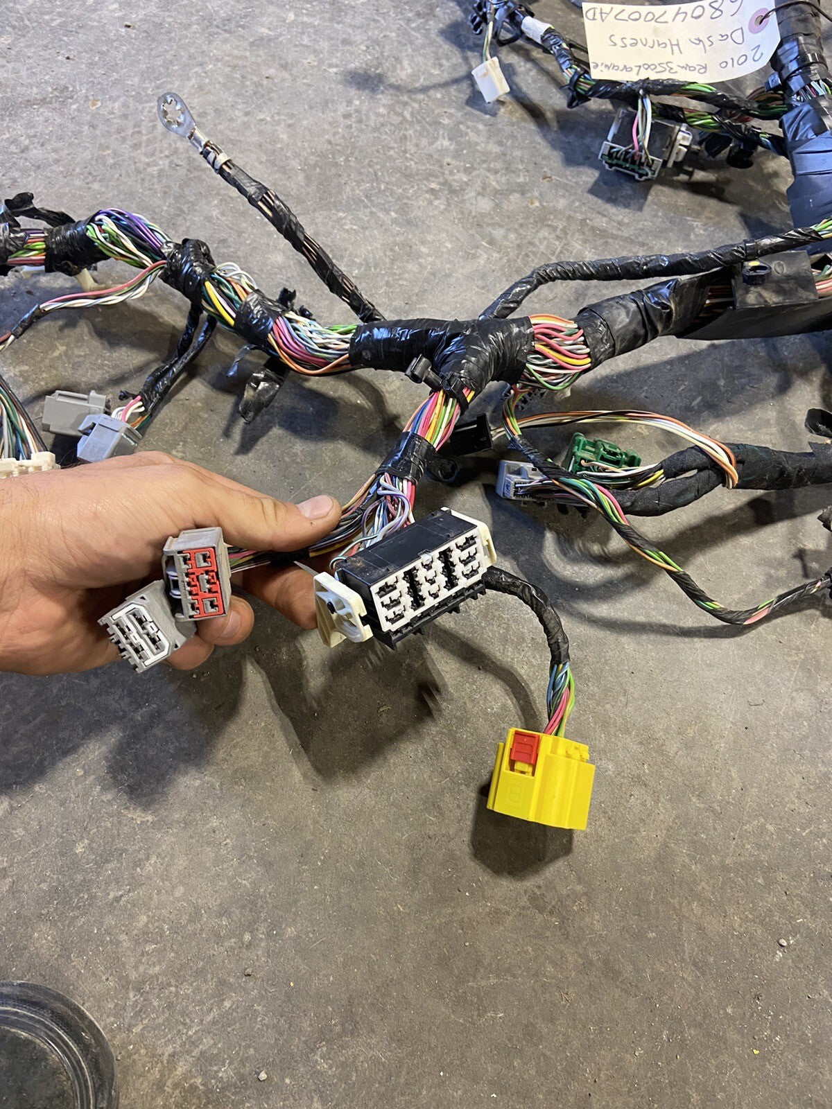 2010 DODGE RAM 2500 3500 CUMMINS LARAMIE AUTOMATI DASH WIRING HARNESS 68047007AD