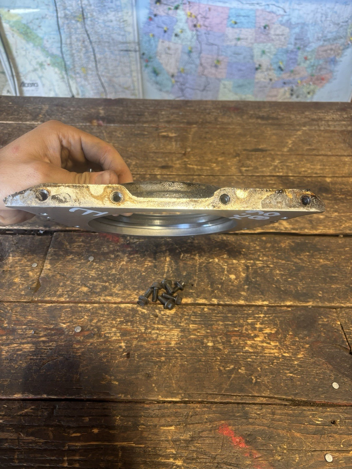 OEM 2007 .5 - 2018 DODGE RAM 6.7L CUMMINS REAR MAIN SEAL RETAINER PLATE 4937231