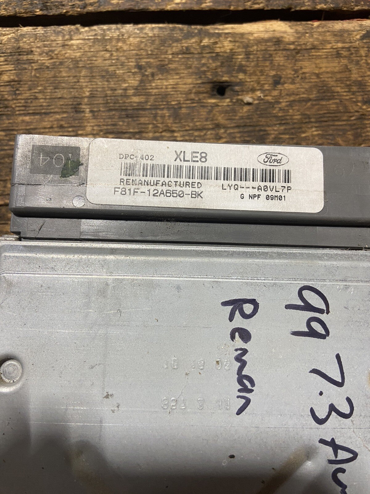 1999 FORD F250 F350 7.3L AUTO 4X4 PCM COMPUTER MODULE F81F-12A650-BK  TESTED