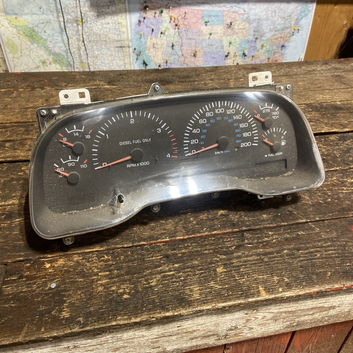 2001 2002 DODGE RAM 2500 3500 CUMMINS INSTRUMENT GAUGE CLUSTER 408km 56045790AB