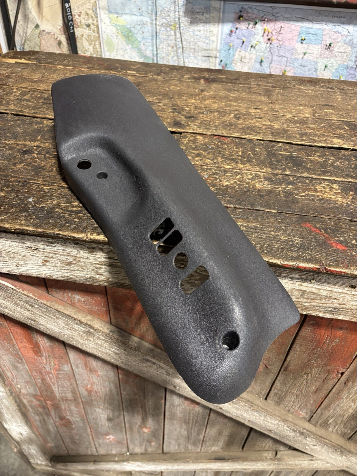 1998-2002 DODGE RAM 2500 3500 DRIVER SEAT SIDE PLASTIC PANEL DARK GREY 807407AD