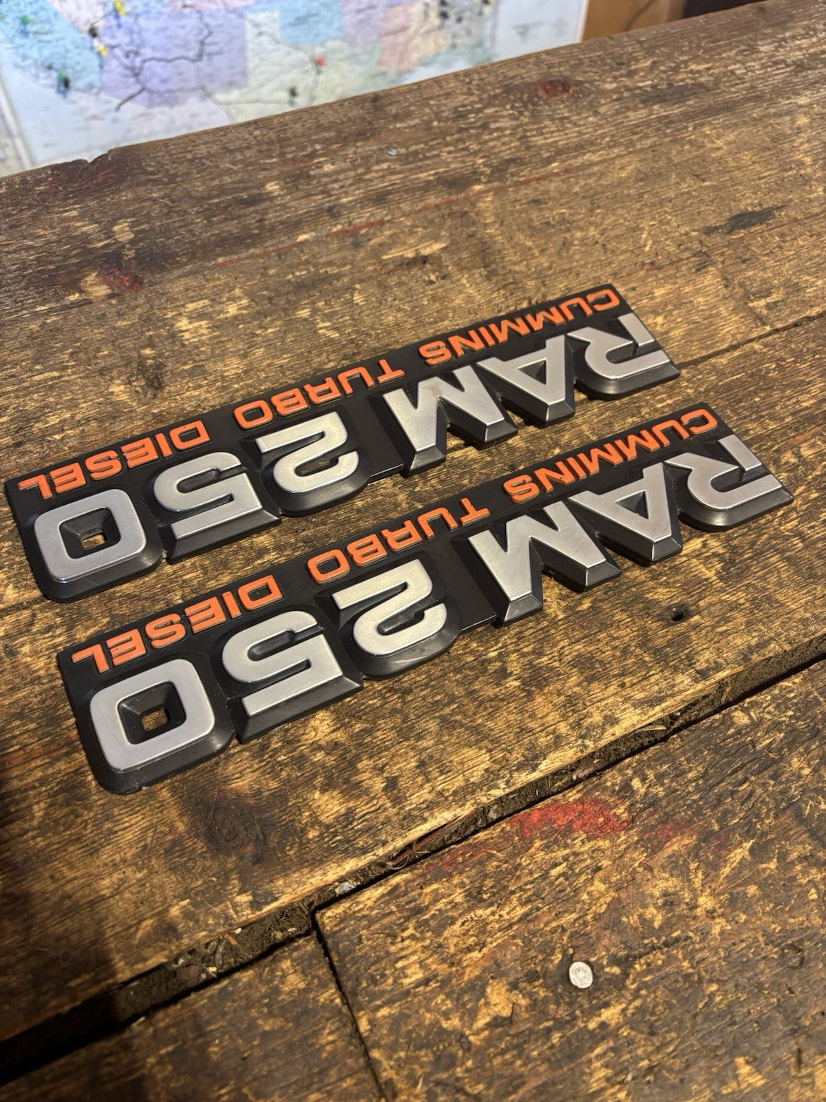 1989 - 1993 DODGE RAM 250 EMBLEMS DECALS FENDER BADGES SET