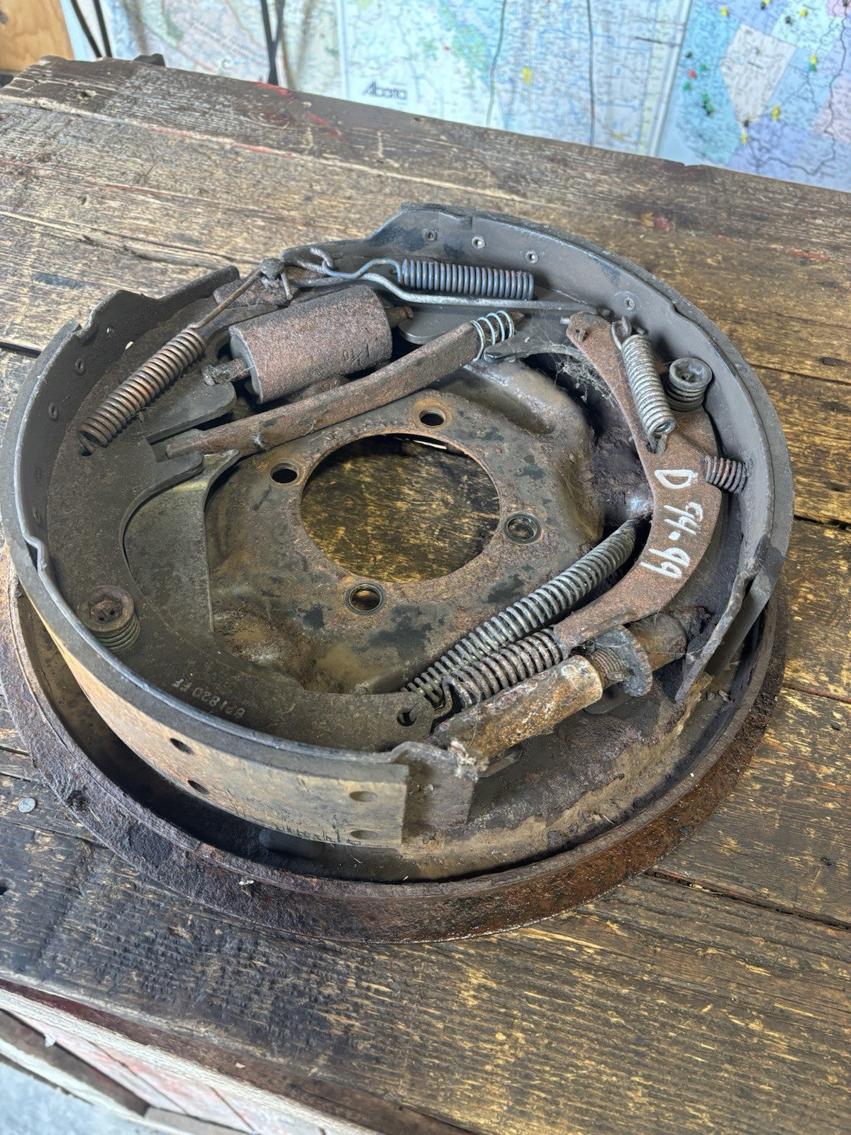 DRIVER SIDE REAR BACKING PLATE 1994-1999 DODGE RAM 2500 DANA 70 OR 80 SRW