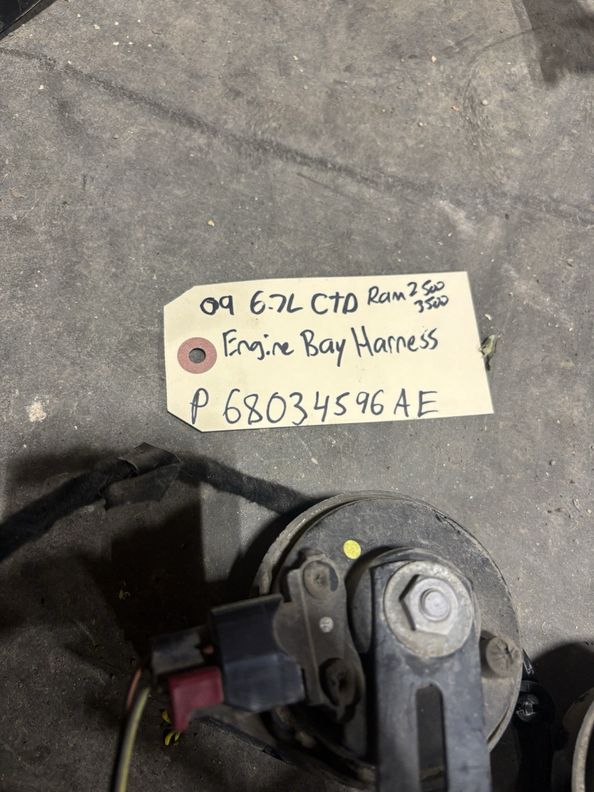 2009 DODGE RAM 2500 3500 6.7L CUMMINS ENGINE BAY WIRING HARNESS 68034596 AE