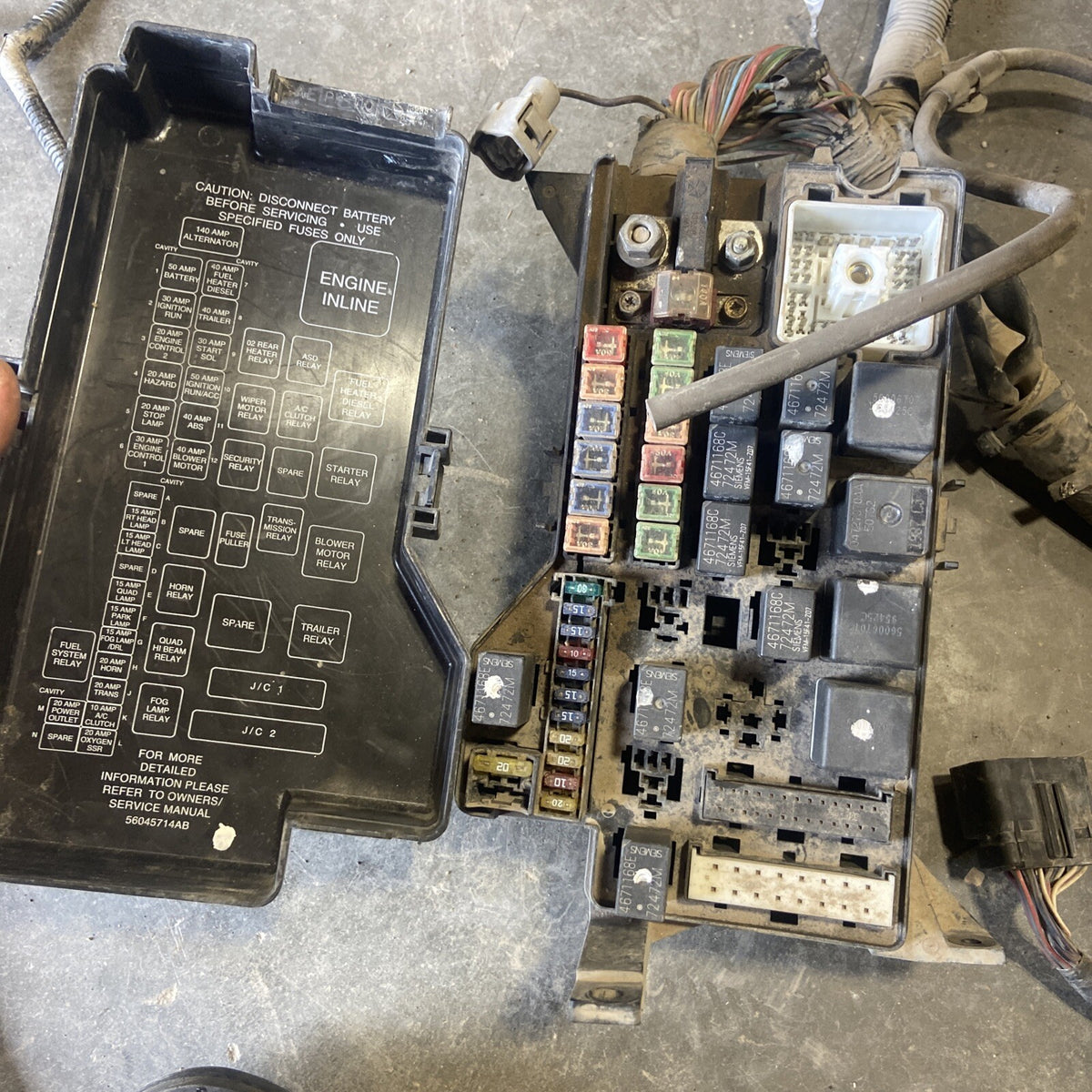 2001 DODGE RAM 2500 3500 CUMMINS ENGINE BAY WIRING HARNESS 56045945AE