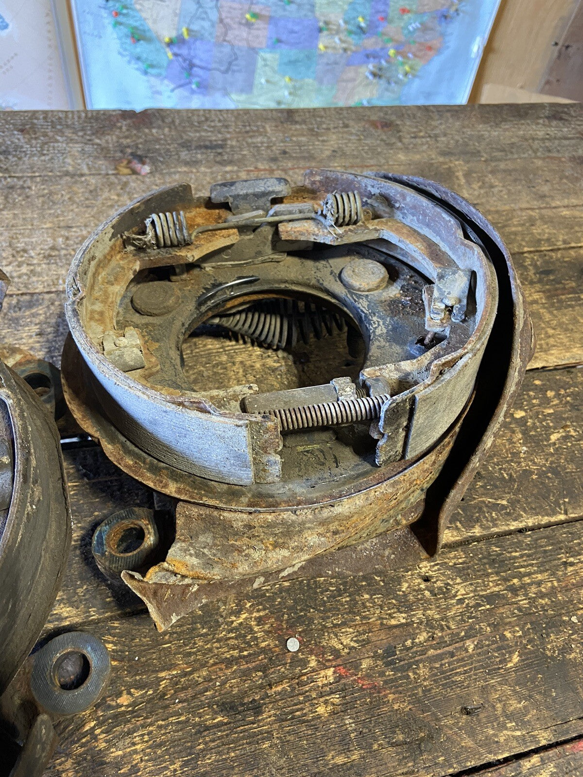 FORD DANA 80 SET OF REAR CALIPER BRACKETS EBRAKE CABLE HOLDER