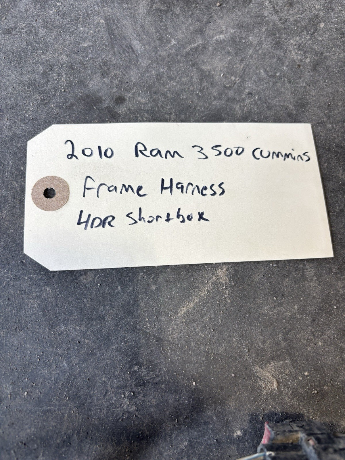 2010 DODGE RAM 2500 3500 CUMMINS CREW CAB SHORT BED FRAME WIRING HARNESS