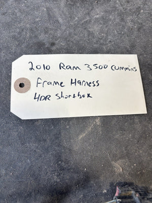 2010 DODGE RAM 2500 3500 CUMMINS CREW CAB SHORT BED FRAME WIRING HARNESS