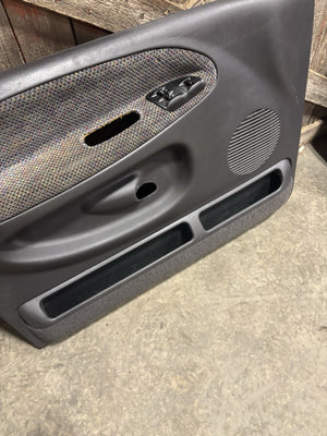 1998 - 2002 2ND GEN DODGE RAM DARK GREY DRIVER DOOR PANEL NICE QUAD CAB