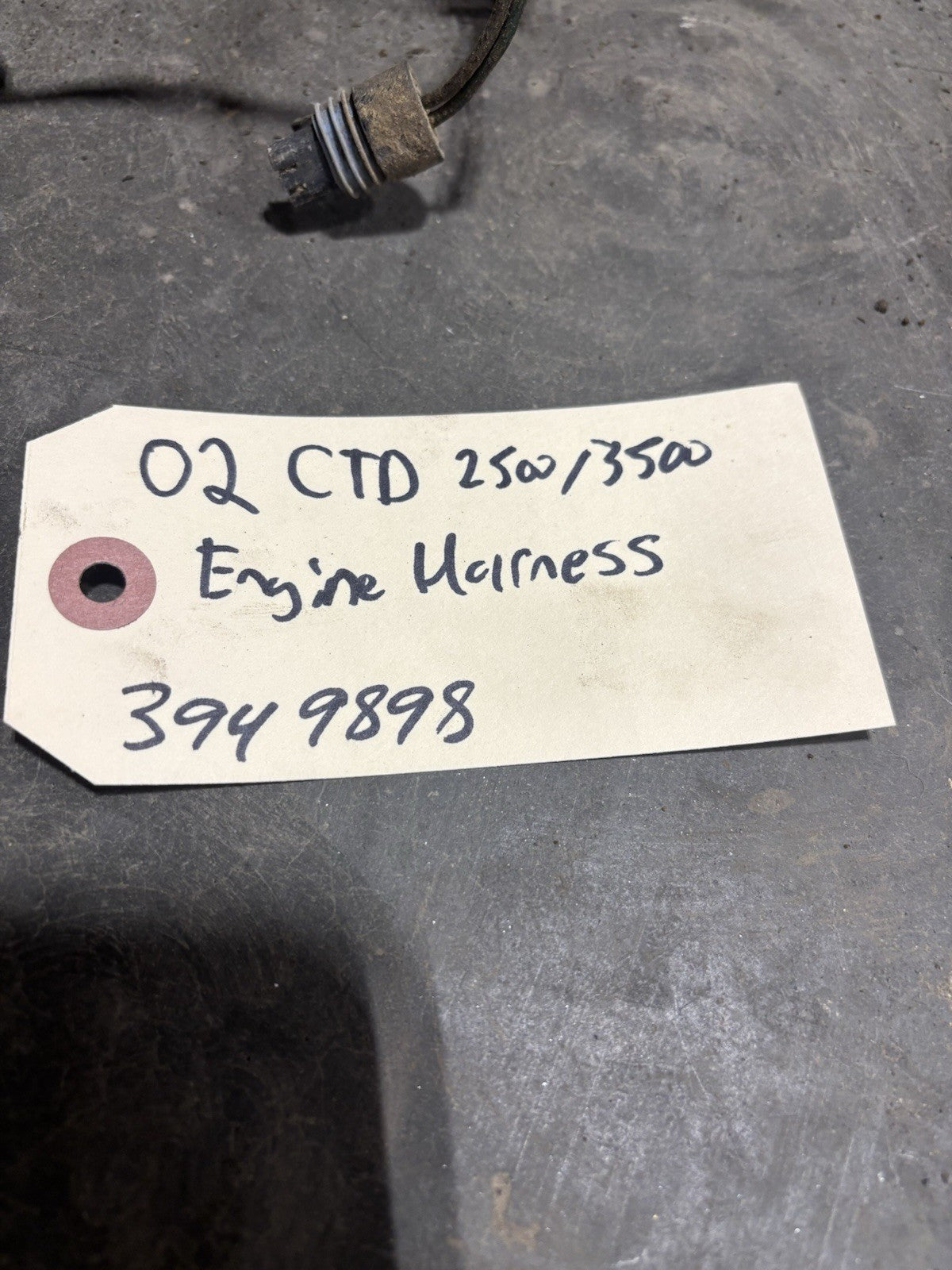 2002 DODGE RAM 2500 3500 CUMMINS MANUAL COMPLETE ENGINE WIRING HARNESS 3949898