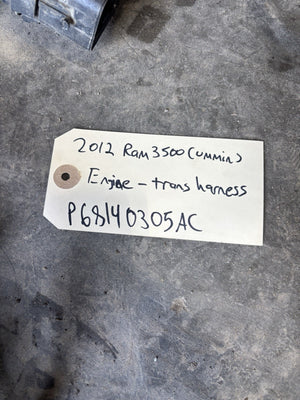 2012 RAM 2500 3500 6.7L CUMMINS ENGINE / AUTO TRANSMISSION HARNESS PN 68140305AC