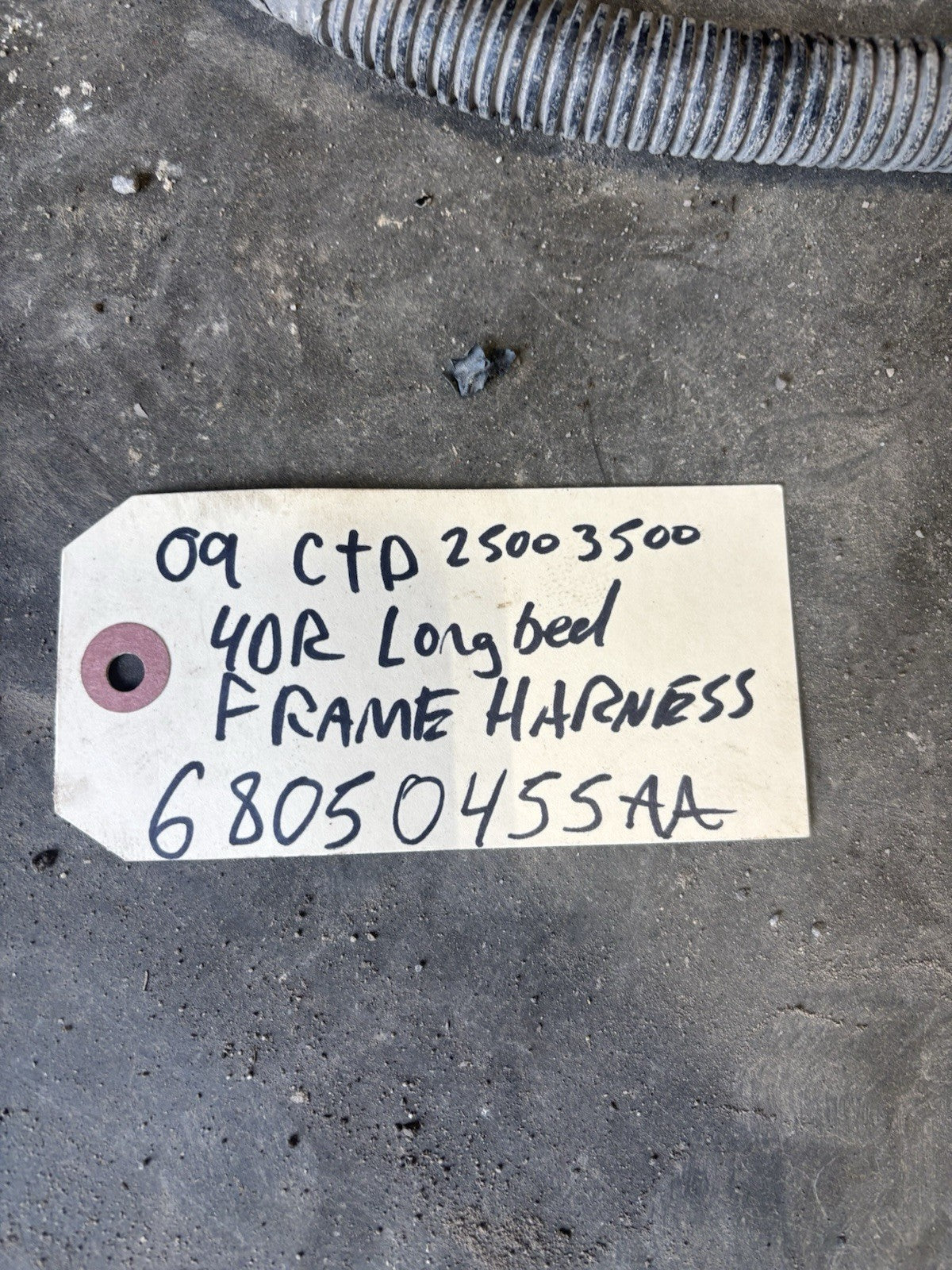 2009 RAM 2500 3500 FRAME CHASSIS WIRING HARNESS 4DOOR LONGBOX 68050455aa