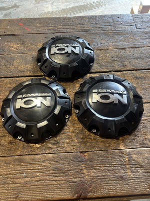 ION ALLOY WHEEL CENTER HUB CAPS X3 C-218-1 LG1212-21 C218-1-DOWN C1019402B