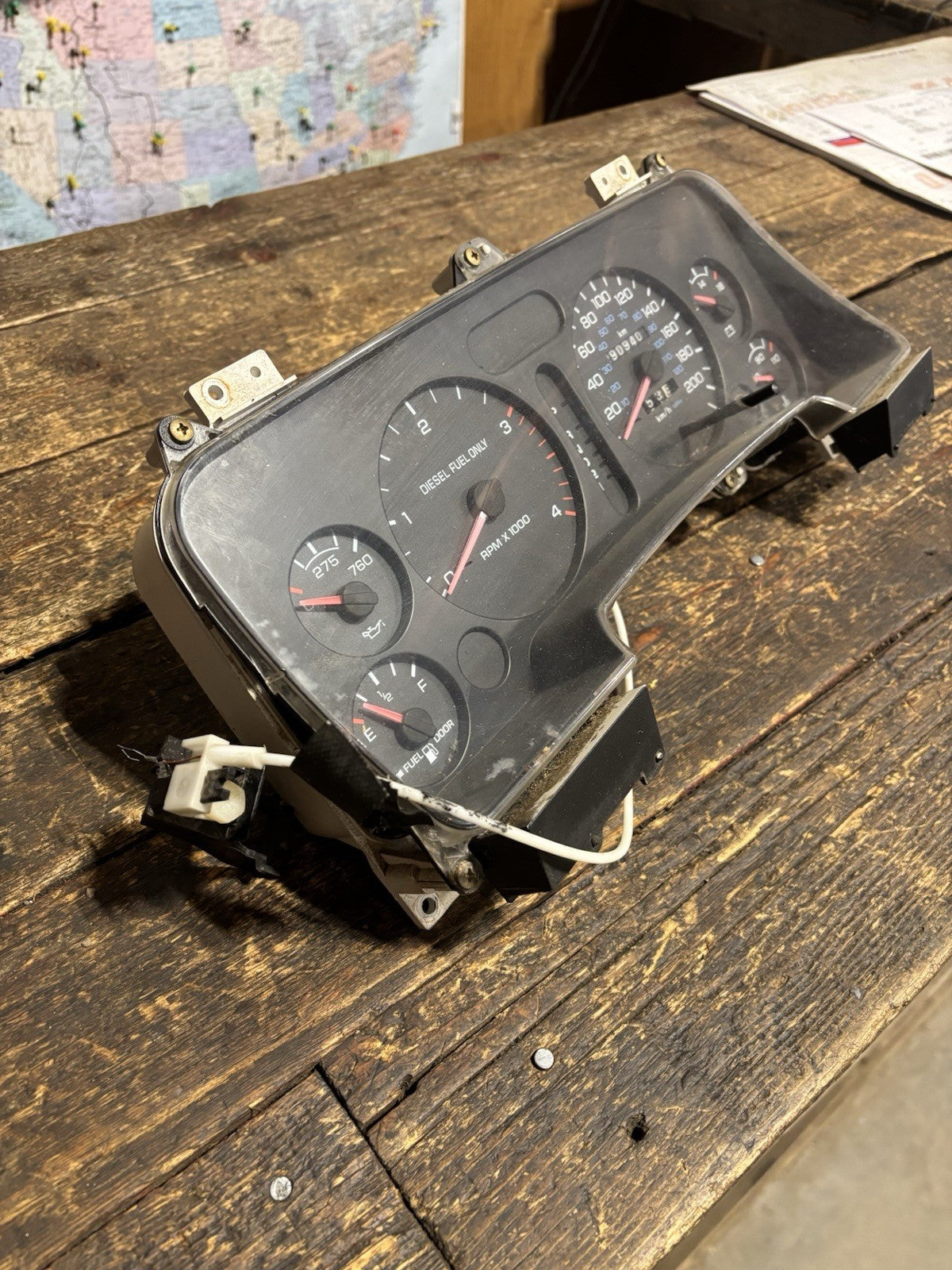 1994 1995 1996 1997 DODGE RAM 2500 3500 DIESEL INSTRUMENT GAUGE CLUSTER 56006845