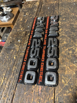 1998 .5-2002 DODGE RAM 2500 5.9L 24V CUMMINS DOOR EMBLEMS DECALS