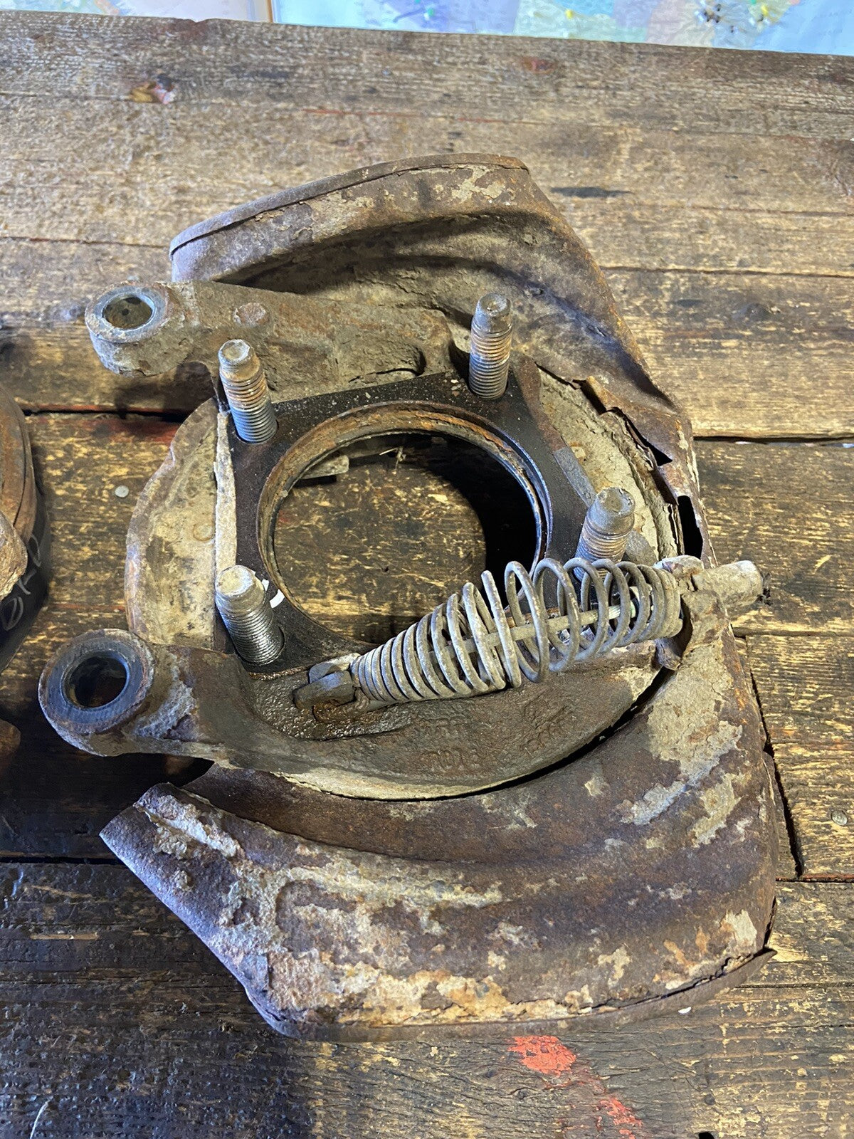 FORD DANA 80 SET OF REAR CALIPER BRACKETS EBRAKE CABLE HOLDER