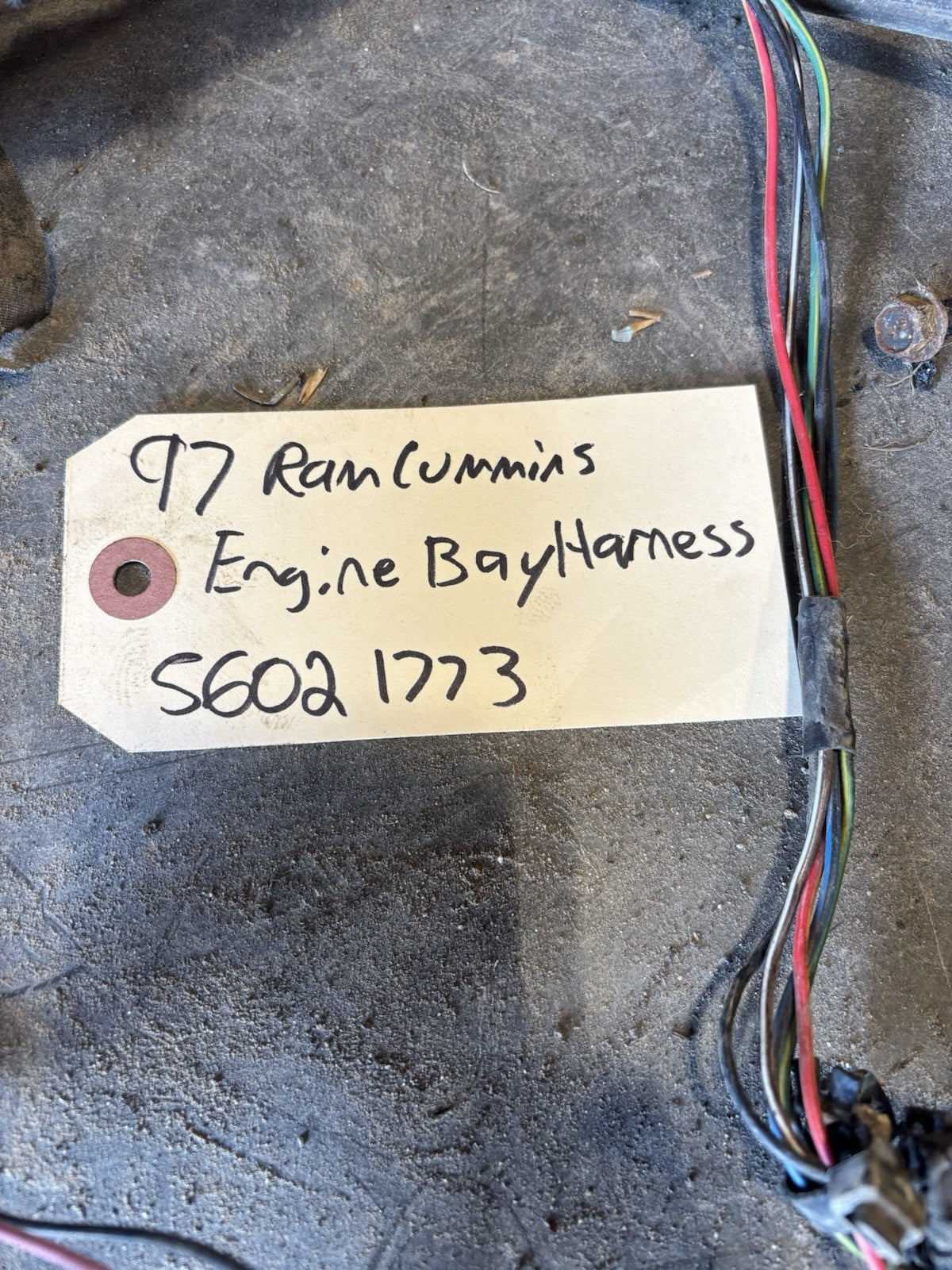 1997 DODGE RAM 2500 3500 CUMMINS ENGINE BAY WIRING HARNESS 56021773 Needs Work